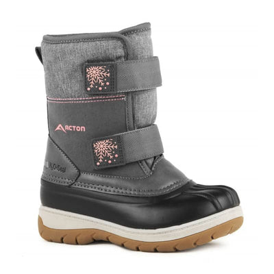 Acton Girls’ Bear Junior Winter Boots - 10Y / Dark Grey -