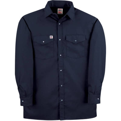 Big Bill Premium Long-Sleeve Snap Front Work Shirt - Navy /