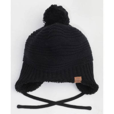 Calikids Unisex Cotton Knit Winter Pom Pom Hat-Infant