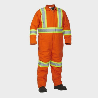Forcefield Winter Lined Cotton Canvas Safety Coverall - 