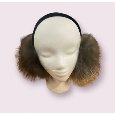 Fourrures (Furs) Audet Adjustable Real Fox Fur Ear Muffs -