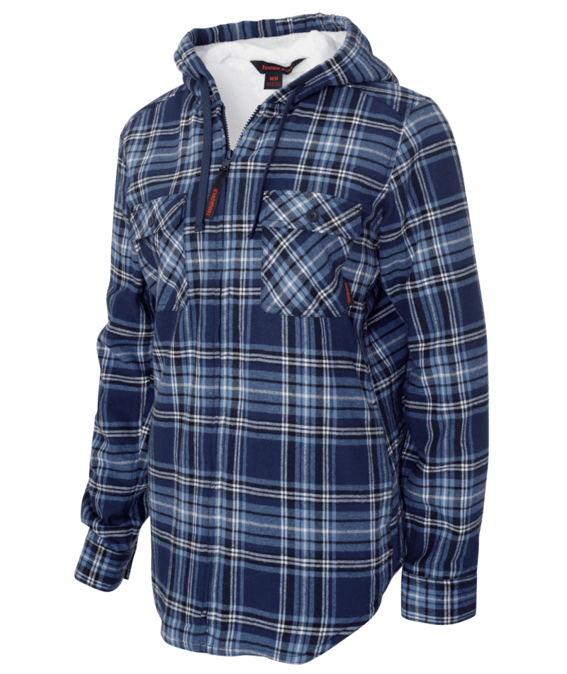 Tough Duck Women's Plush Pile-Lined Flannel-Red, Navy ,Green