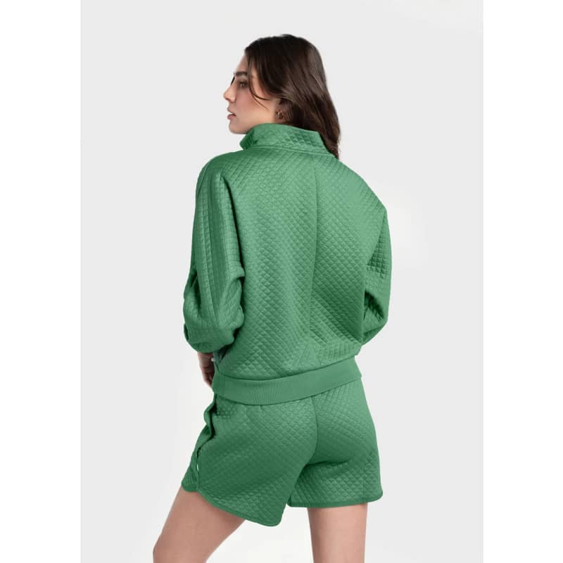 Lole Women's Quilted Air Layer Half Zip Top - Basil – Moonbeam