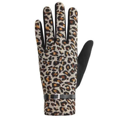 Auclair Women’s Nala Leopard Print Gloves - One Size / 