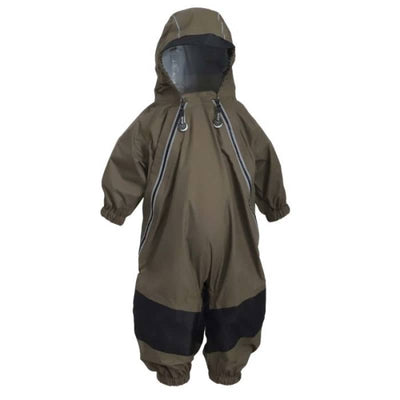 Calikids 2 Zipper Fleece Lined Rain Suit in Olive - 2T / 