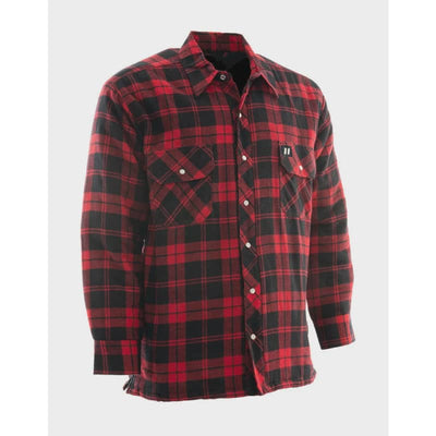Forcefield Red Plaid Sherpa-lined Flannel Shirt Jacket - 