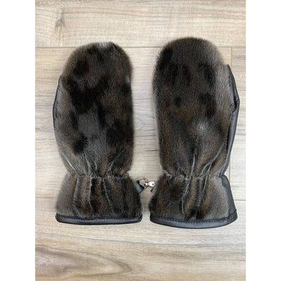 Fourrures Audet Seal Skin Leather City Mittens - Small / 