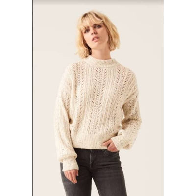 Garcia Women’s Mock Neck Knit Pullover - X Small / Vanilla 