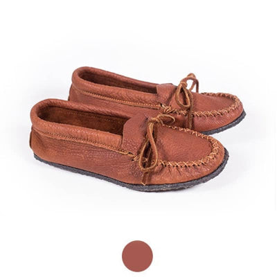 Hides in Hand Ladies Crepe Sole Buffalo Hide Moccasin - 6 / 