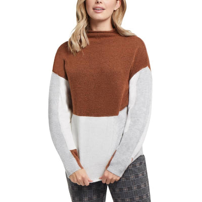 Tribal Women’s Colour Blocked Funnel Neck Sweater - X Small 