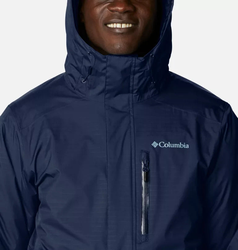 Columbia Men s Oak Harbor Insulated Rain Jacket Collegiate Navy Warp