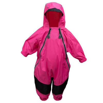 Calikids 2 Zipper Fleece Lined Rain Suit-Bubblegum - 12M /