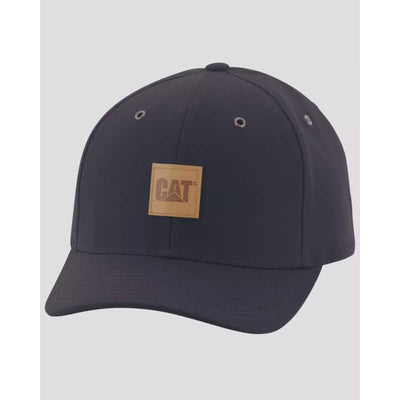 Caterpillar Men’s Leather Patch Cap-Black - One Size / Black
