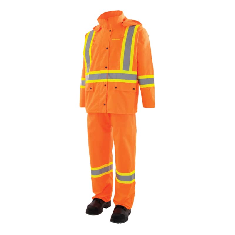マズメ CONTACT ALL WEATHER SUIT Forcefield OX Gear CSA 3 Piece Hi Vis Rain Suit with