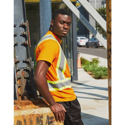 Forcefield Hi Vis Crew Neck Short Sleeve Safety Tee Shirt