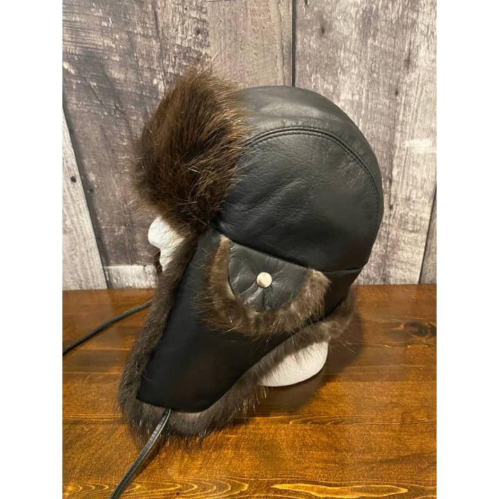 Fourrures Audet Hat One Size Adult Adjustable Fur Trim Suede  display picture 3