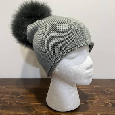 Lindo F Glossy Sage Hat/Hunter Pom - Women