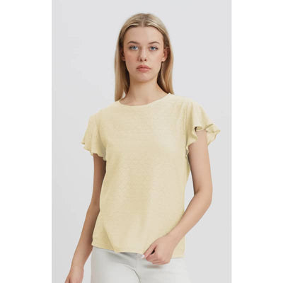Motion Women’s MENA Ruffle Sleeve Embroidered Top - X Small
