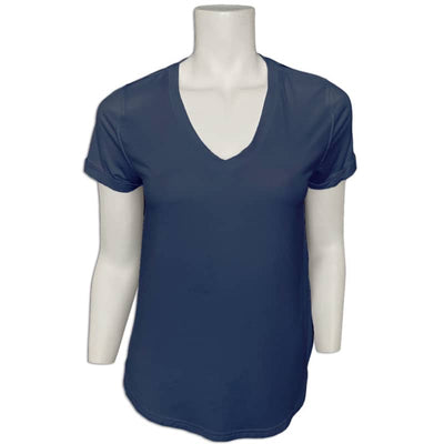 Motion Women’s V-Neck Solid Color Short Sleeve Tee - X Small