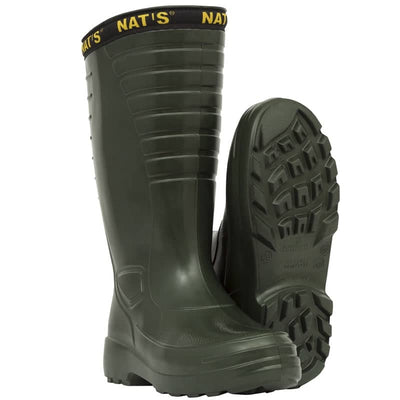 NAT’S MEN’S ULTRA LIGHT RAIN BOOTS - 8 / Green - Footwear