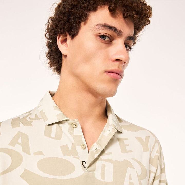 Oakley Men's Ransom Jacquard Polo - Collage SIlver Sage