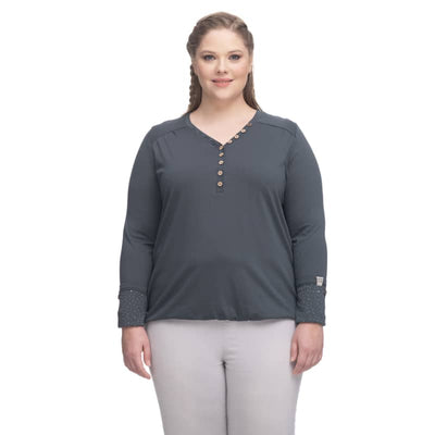 Ragwear Women Plus Pinch Solid Plus Long Sleeve - 14(44) /