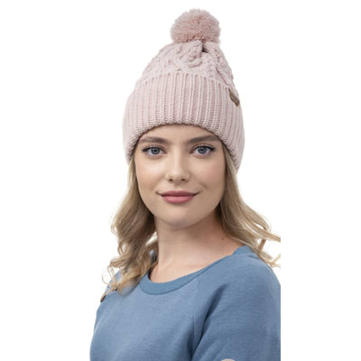 RAGWEAR WOMEN’S QUILO TUQUE WITH POMPOM - Old Pink-4053 -