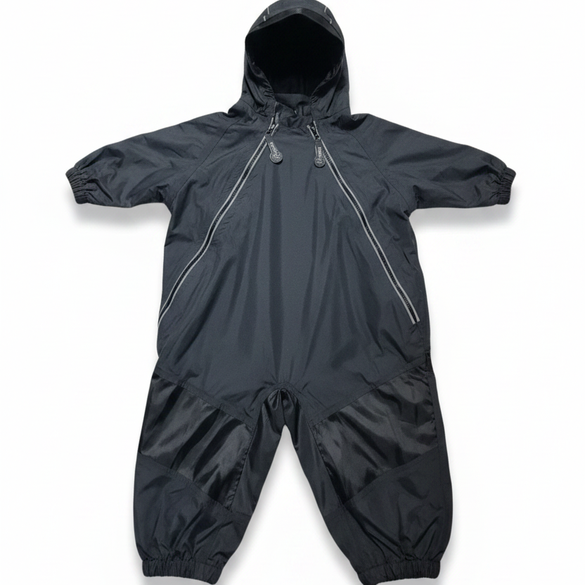 Calikids Baby & Toddler 2 Zipper Shell Rainsuit - Black Ink