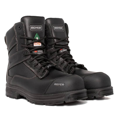 Royer 5707AG 8 ARCTIC GRIP Boots Waterproof Black - Black /