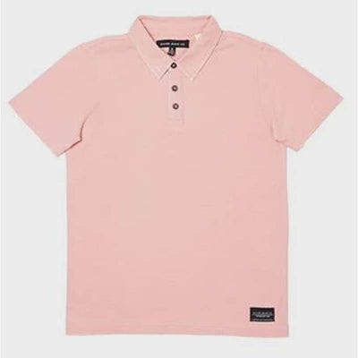 Silver Jeans Men’s Acid Wash Polo - Small / Pink - Men