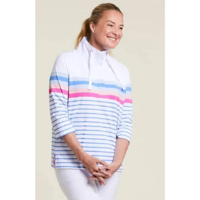 TRIBAL WOMEN’S DRAWCORD POLO TOP - X Small / CoolBlue -