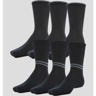Under Armour Men’s UA Essential Crew Socks 6-Pack - 8.5-13 /