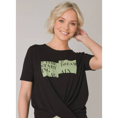 Yest Women’s Ilanka Twisted T-Shirt - 4 / Black - Women