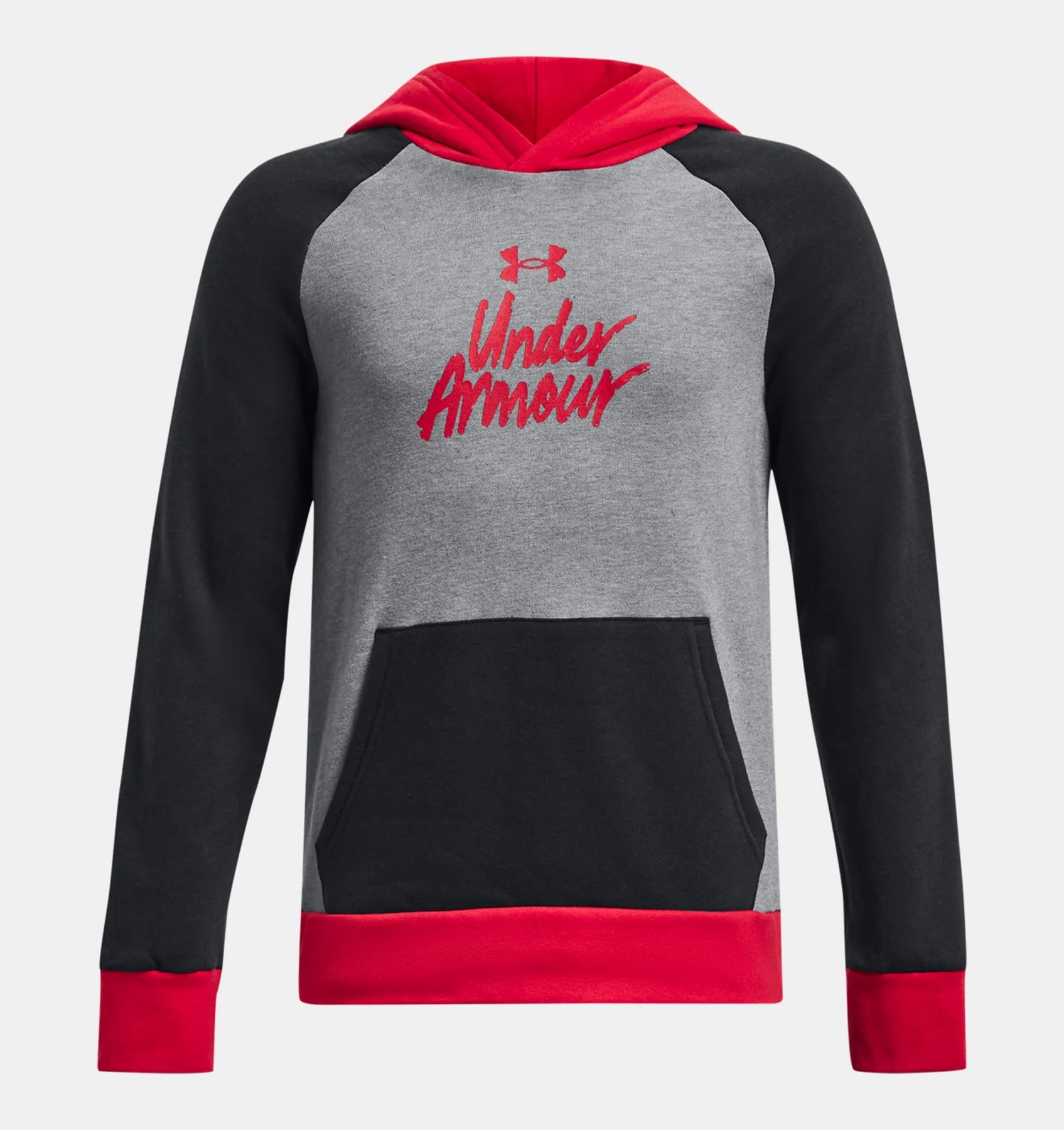 Grey and red under 2025 armour hoodie