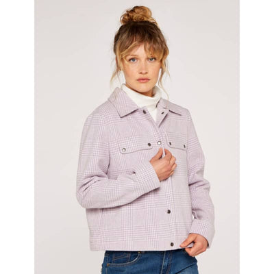 Apricot Women’s Lilac Houndstooth Cropped Jacket - X Small /