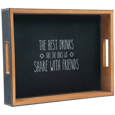 Best Drinks - 16 x 12 PU Leather Tray - Gifts