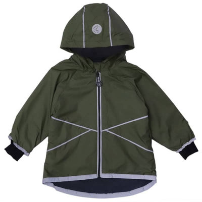 Calikids Lined Mid Season Shell in Olive - 2T / Olive - 