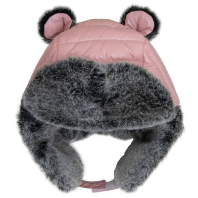 Calikids Puffer Trapper Hat With Ears - S (3-9M) / Pink - 