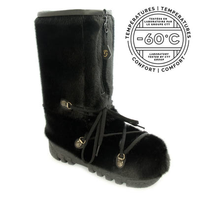 Fourrures (furs) Grenier Black Sealskin Classic Boots - 