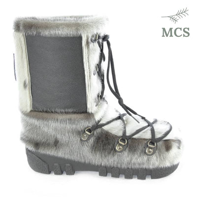 FOURRURES(FURS) GRENIER SEAL SKIN BOOTS WITH LEATHER JEANS 