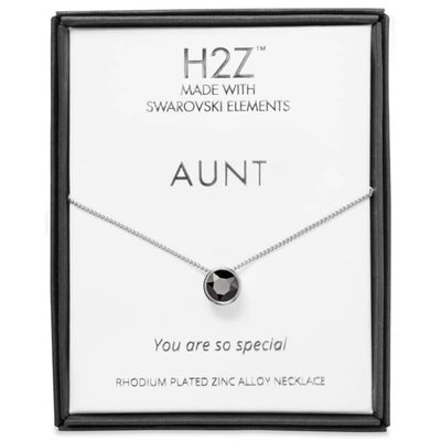 H2Z Aunt Jet - 16 - 17.5 Rhodium Necklace - Jet - Women