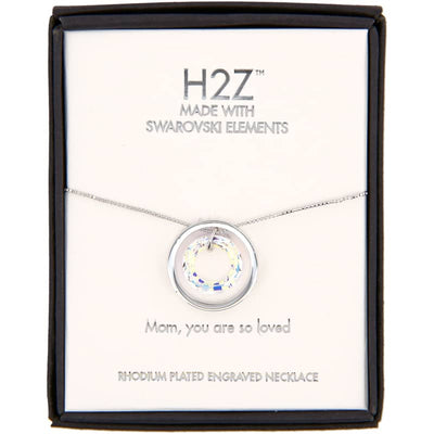 H2Z Mom Iridescent Crystal Necklace - Gifts