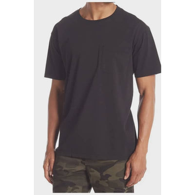 Hedge Men’s Pigment Dye Pocket T-Shirt - Small / Black-G537 