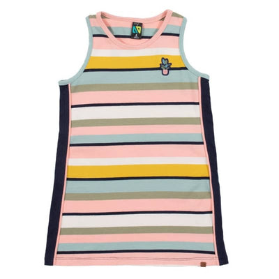 NANO GIRLS STRIPED JERSEY TUNIC TOP - 2T / Coral - Toddler 
