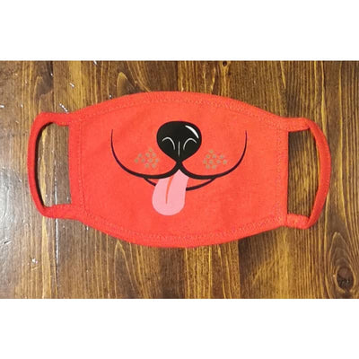 Niagara River Trading Kids Dog Nose Non-Medical Mask - Red -