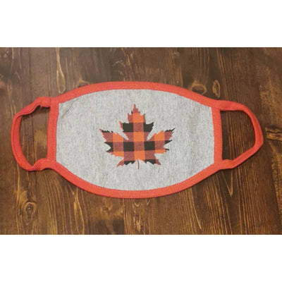 Niagara River Trading Non=Medical Plaid Maple Leaf Mask - 