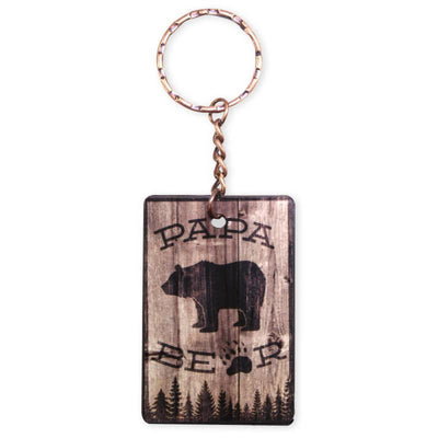Papa Bear Tin Keychain - Souvenirs