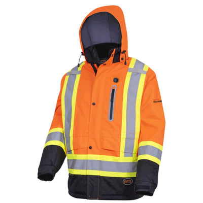 Pioneer Hi-Viz Orange Heated Insulated Safety Jacket - X 