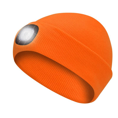 Pioneer Knit Toque with LED Headlight - Hi-Viz Orange - 