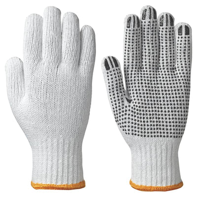 PIONEER KNITTED COTTON/POLY GLOVES - DOTS ON PALM - Small - 